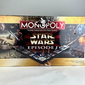 Star Wars (1999, Sealed) Episode I Monopoly Collector’s Edition  – Rare 3D Game